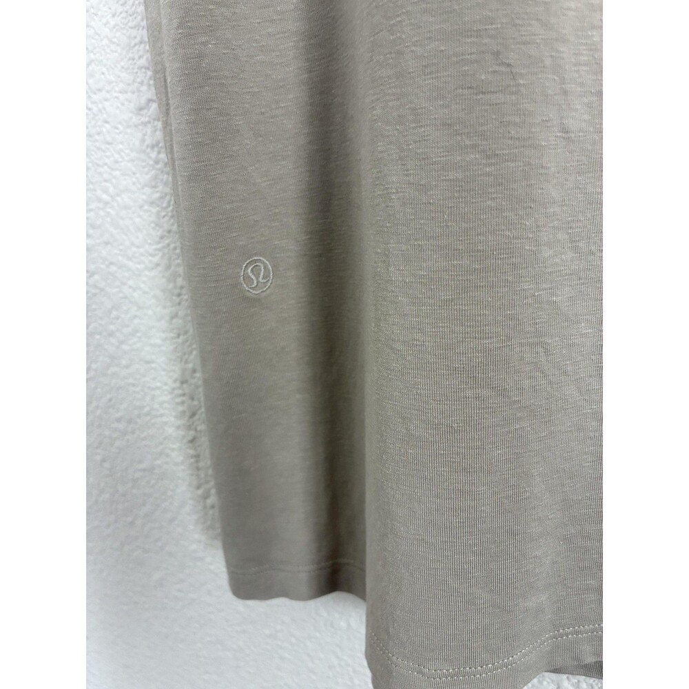 Lululemon Cotton Dress Small Beige Tank Jersey Crew Neck Short Casual Travel - Picture 5 of 10